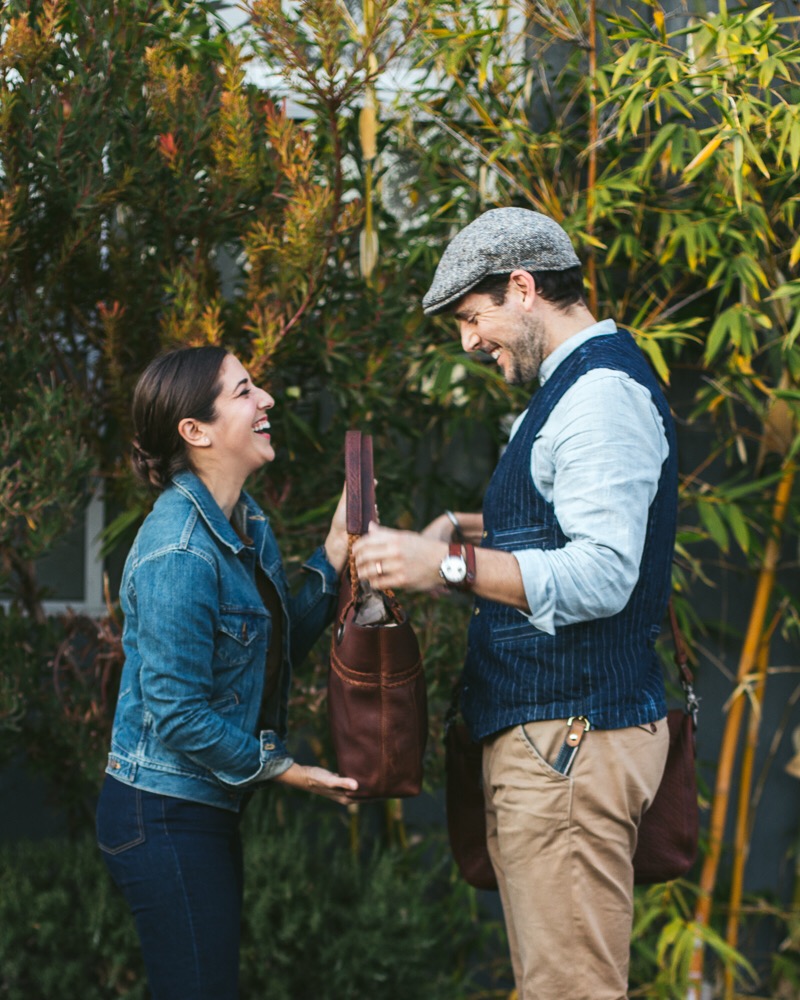 Lifestyle blogger Devin McGovern and wife Marlene Martinez of Outlined Cloth team with Buffalo Jackson for the release of their new women's bags