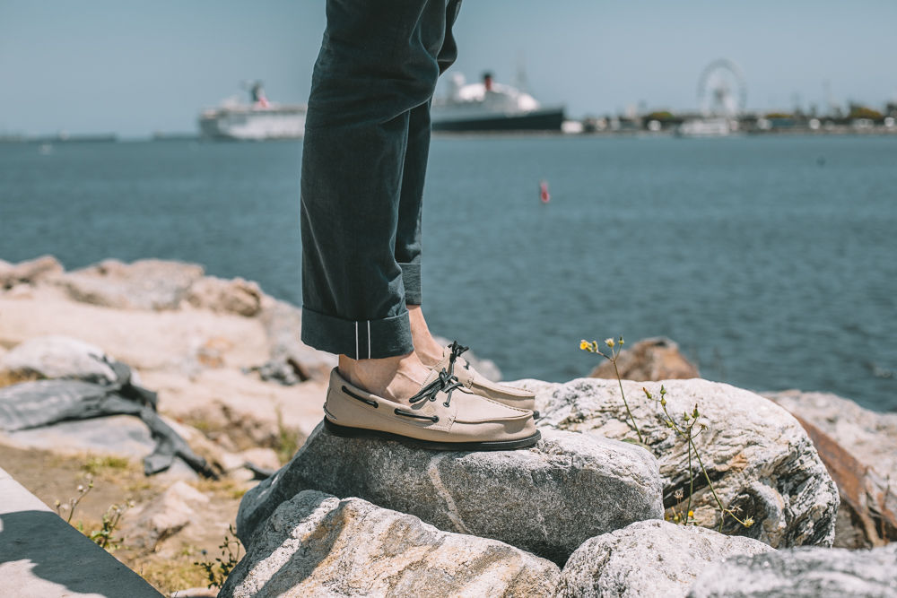 Lifestyle blogger Devin McGovern of Outlined Cloth shares summer tips with at Sperry shoes